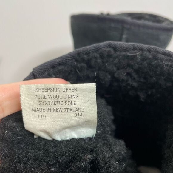 UGG Australia Classic Short Off Roader Leather 5525 Lined‎ Winter Boots Black 7 - Picture 9 of 10